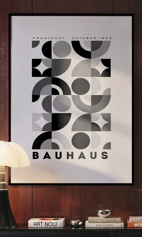 Black and White Bauhaus Poster